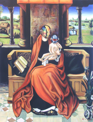 Illustration for article titled Batman and Darth Vader invade art history, in these absolutely deranged paintings